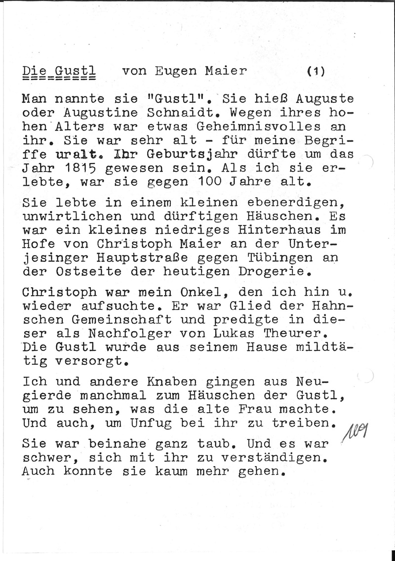 Die Gustl Teil 1